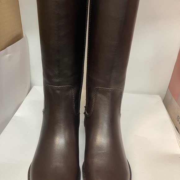 BNIB Marc Fisher Secalm Studded Riding Boots Dk Brown - Picture 8 of 12